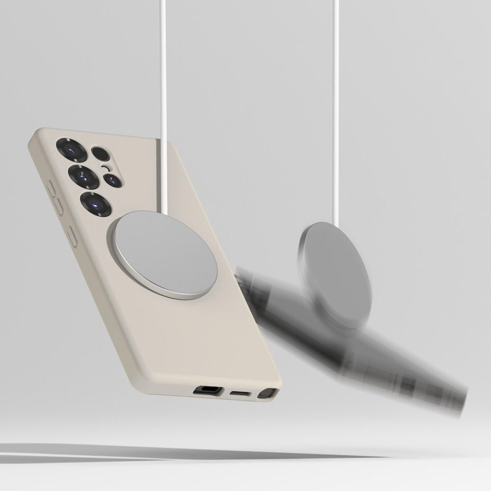 RINGKE SILIKON MAGNETISCH MAGSAFE GALAXY S25 ULTRA STEIN HÜLLE