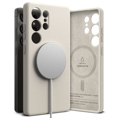 RINGKE SILIKON MAGNETISCH MAGSAFE GALAXY S25 ULTRA STEIN HÜLLE