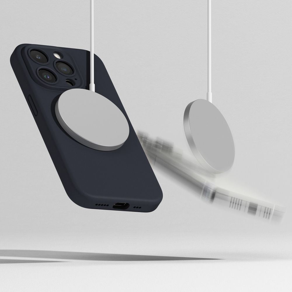 RINGKE SILIKON MAGNETISCH MAGSAFE IPHONE 15 PRO TIEF BLAU