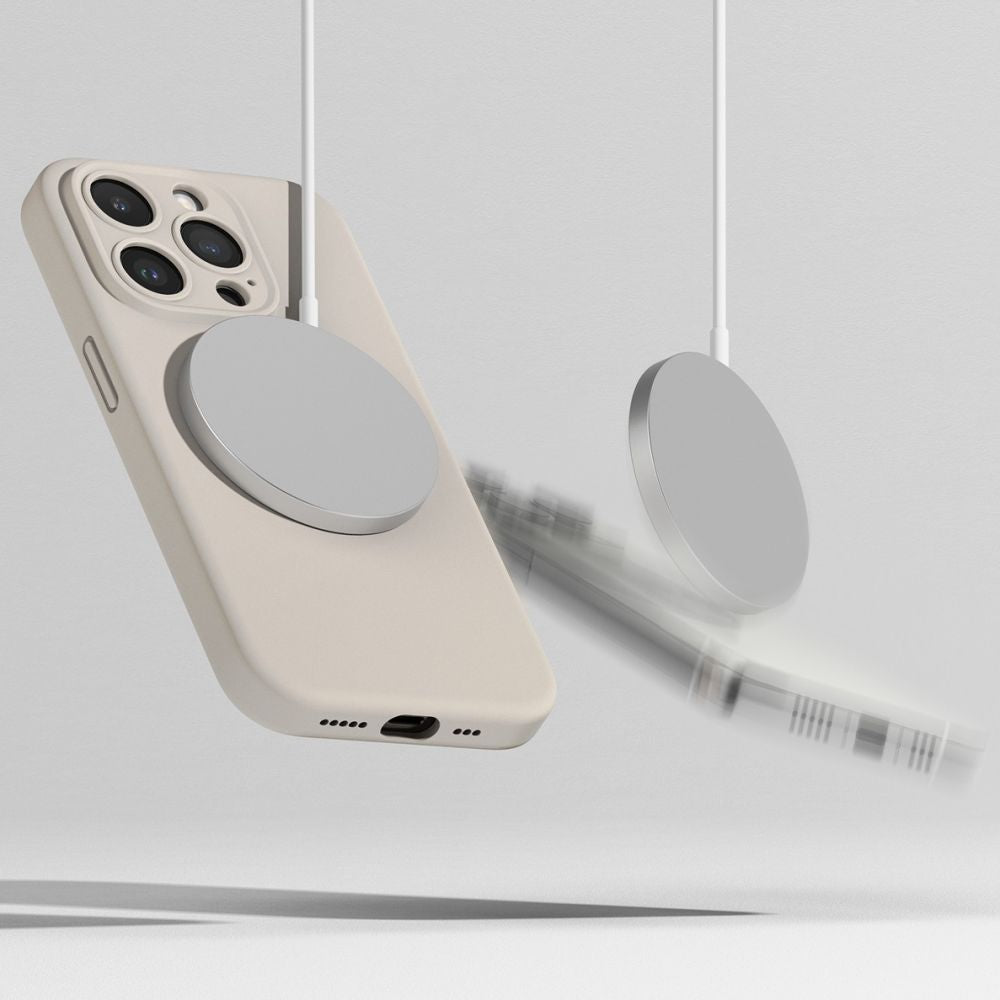 RINGKE SILIKON MAGNETISCH MAGSAFE IPHONE 15 PRO STEIN