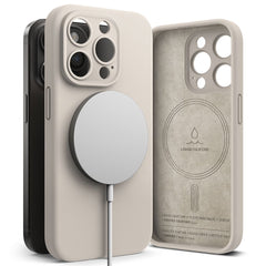 RINGKE SILIKON MAGNETISCH MAGSAFE IPHONE 15 PRO STEIN