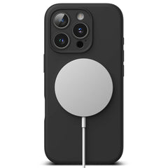 HÜLLE FÜR IPHONE 16 PRO RINGKE SILIKON MAGNETISCH MAGSAFE SCHWARZ