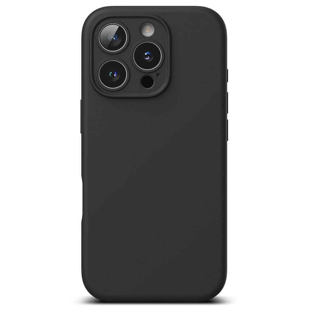 HÜLLE FÜR IPHONE 16 PRO MAX RINGKE SILIKON MAGNETISCH MAGSAFE SCHWARZ
