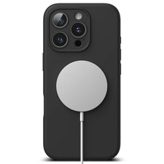 HÜLLE FÜR IPHONE 16 PRO MAX RINGKE SILIKON MAGNETISCH MAGSAFE SCHWARZ