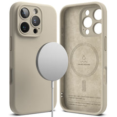 HÜLLE FÜR IPHONE 16 PRO MAX RINGKE SILIKON MAGNETISCH MAGSAFE STEIN