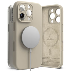 HÜLLE FÜR IPHONE 16 PRO MAX RINGKE SILIKON MAGNETISCH MAGSAFE STEIN