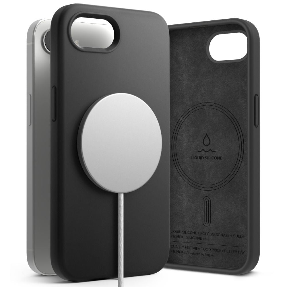 RINGKE SILIKON MAGNETISCH MAGSAFE IPHONE 16E SCHWARZ