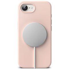 RINGKE SILIKON MAGNETISCH MAGSAFE IPHONE 16E PINKE SAND