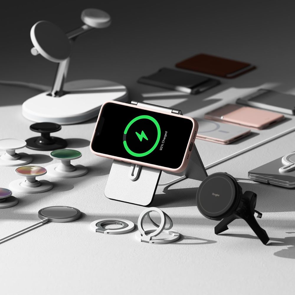 RINGKE SILIKON MAGNETISCH MAGSAFE IPHONE 16E PINKE SAND