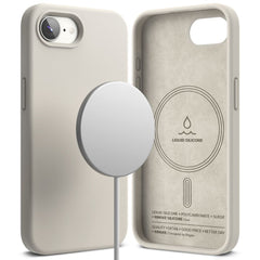 RINGKE SILIKON MAGNETISCH MAGSAFE IPHONE 16E STEIN SCHUTZCASE