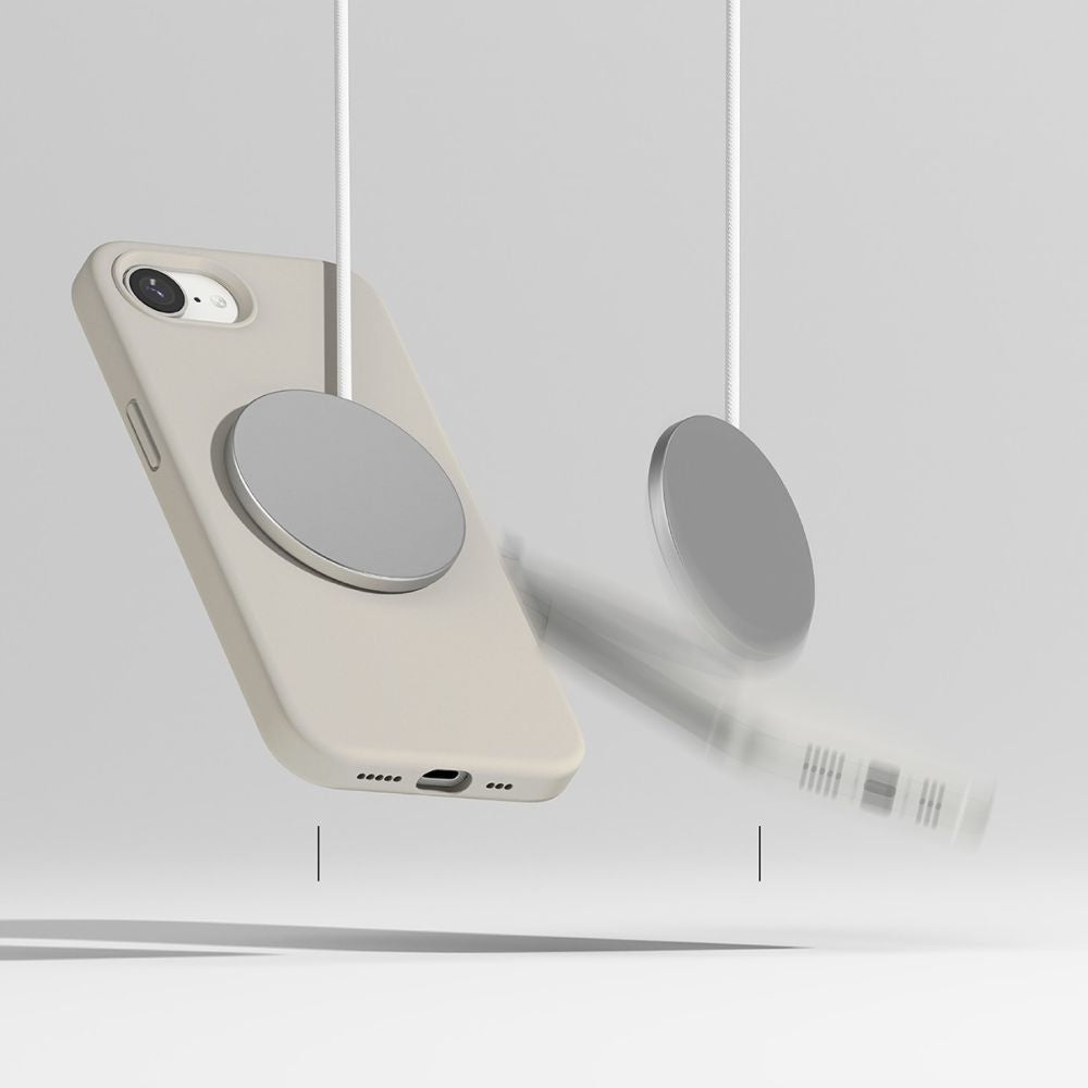 RINGKE SILIKON MAGNETISCH MAGSAFE IPHONE 16E STEIN SCHUTZCASE