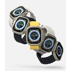 2X SCHUTZHÜLLE FÜR APPLE WATCH ULTRA 49 MM RINGKE SLIM 2-PAK CLEAR & TITAN-GRAU