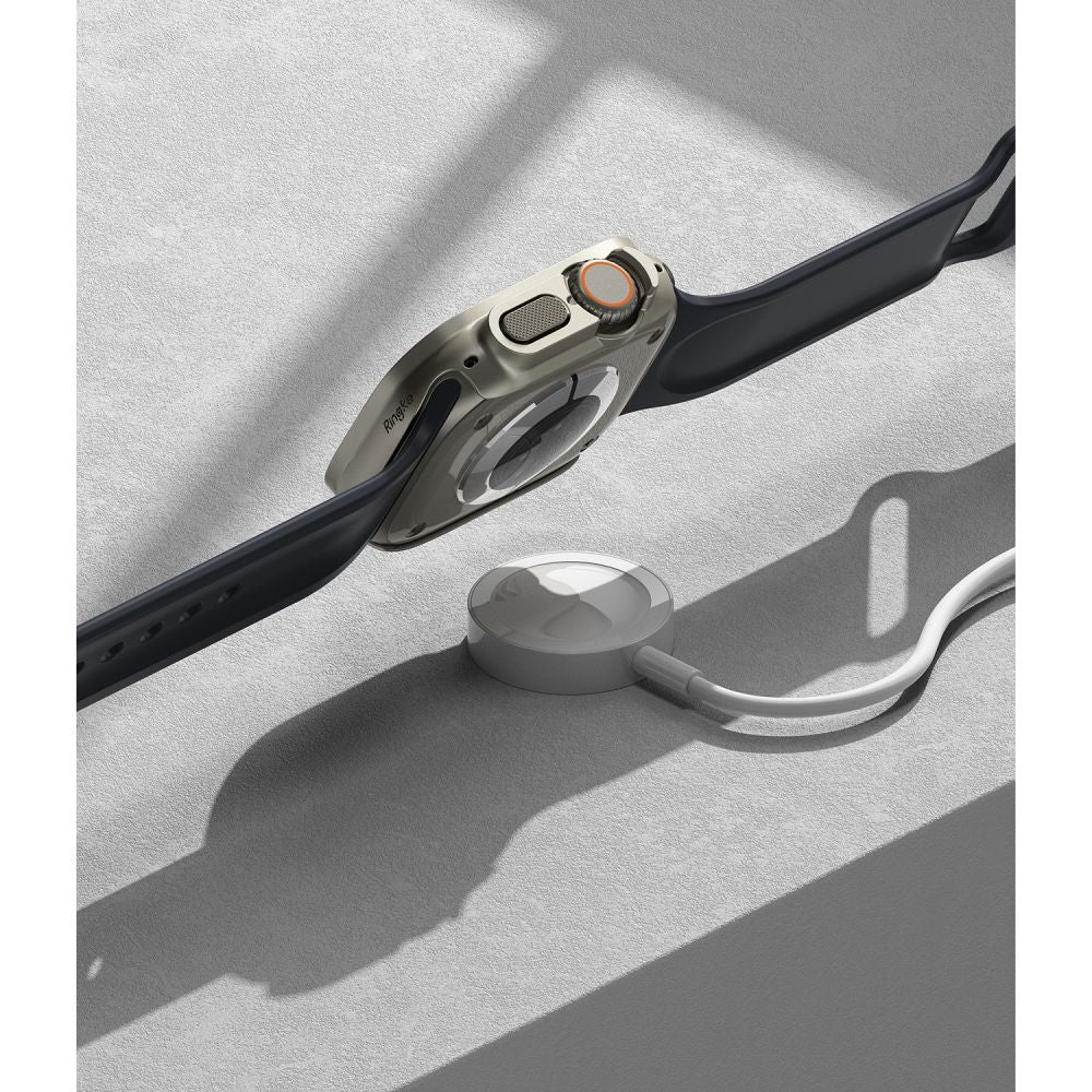 2X SCHUTZHÜLLE FÜR APPLE WATCH ULTRA 49 MM RINGKE SLIM 2-PAK CLEAR & TITAN-GRAU