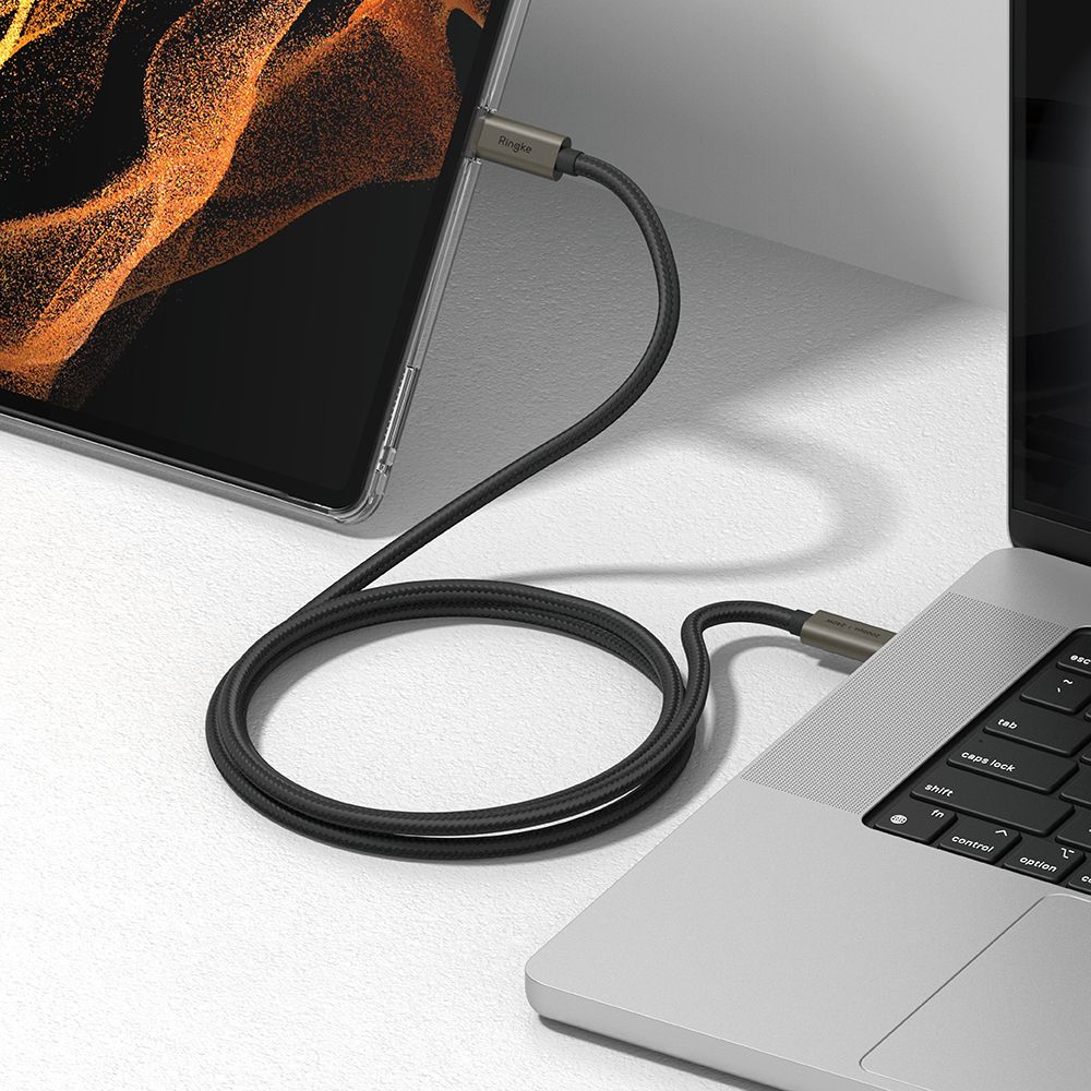 RINGKE KABEL USB 3.2 GEN 2X2 TYPE-C KABEL PD240W 100CM SCHWARZ