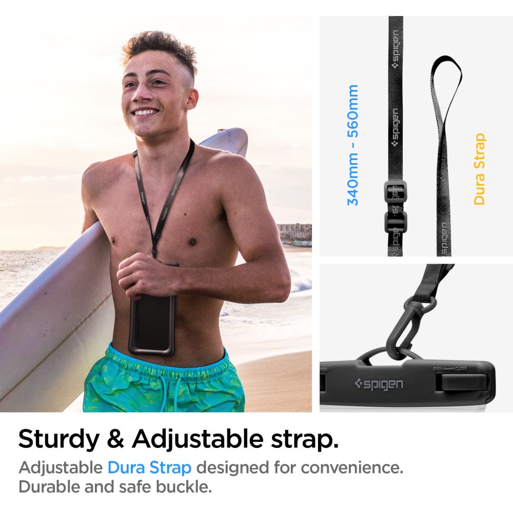 WASSERDICHTE HÜLLE SPIGEN A610 UNIVERSAL WASSERDICHTE SCHWIMMHÜLLE SCHWARZ