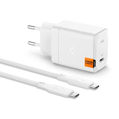 SPIGEN ARCSTATION PRO GAN-651 1-PORT NETZLADEGERÄT 65W + TYPE-C KABEL WEISS