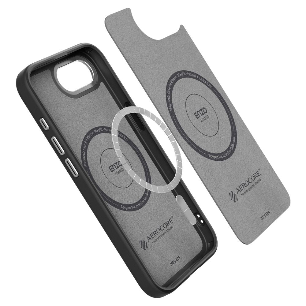 SPIGEN ENZO ARAMID MAG MAGSAFE IPHONE 16E MATTE SCHWARZ