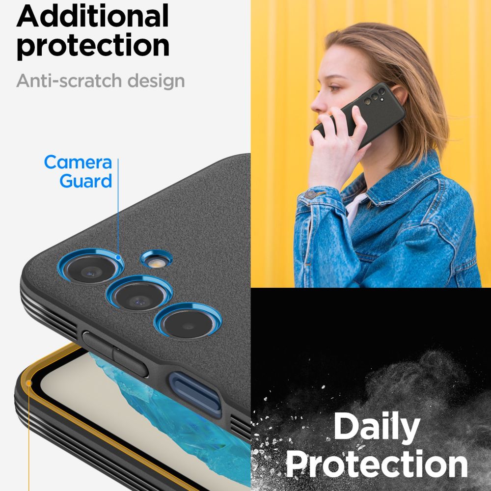 SPIGEN ESSENTIAL SANDBLAST GALAXY M35 5G MATTE SCHWARZ