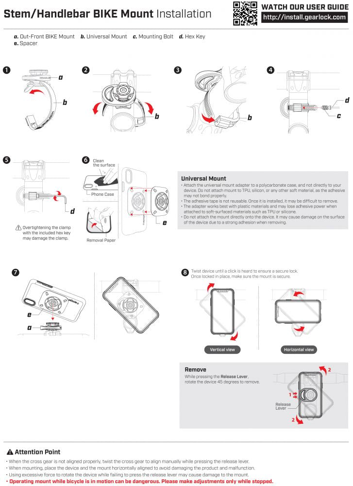 SPIGEN GEARLOCK MS100 HALTERUNG FÜR HANDY AM FAHRRAD LENKER MONTAGE