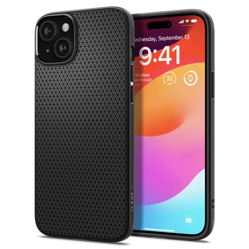 SPIGEN LIQUID AIR HÜLLE IPHONE 15 PLUS MATTE SCHWARZ
