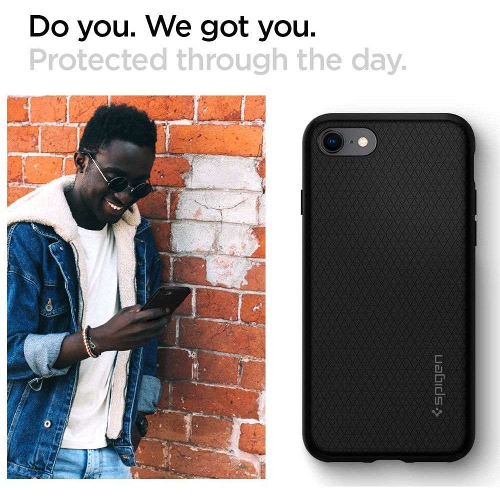 SPIGEN LIQUID AIR HÜLLE IPHONE 7/8/SE 2020 / SE 2022 SCHWARZ