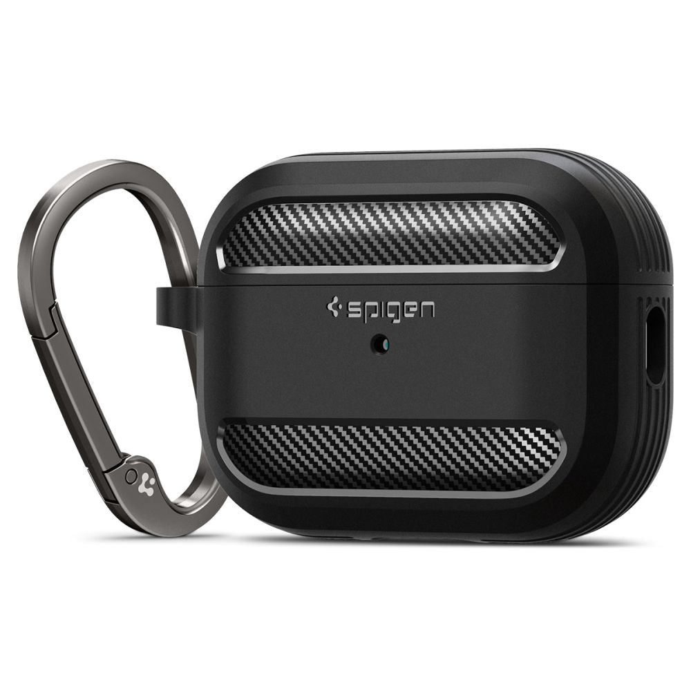 SPIGEN RUGGED ARMOR HÜLLE FÜR APPLE AIRPODS PRO 1 / 2 MATTE SCHWARZ