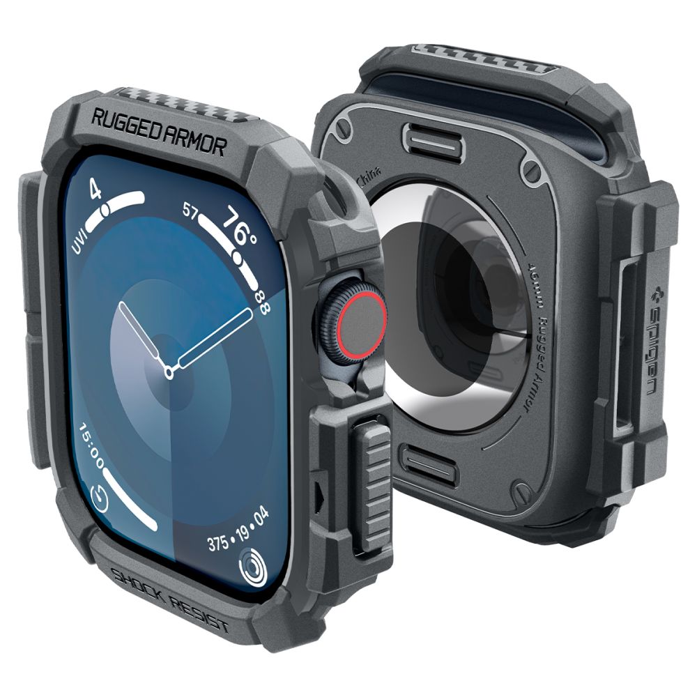 SPIGEN RUGGED ARMOR HÜLLE FÜR APPLE WATCH 10 (46 MM) DUNKELGRAU