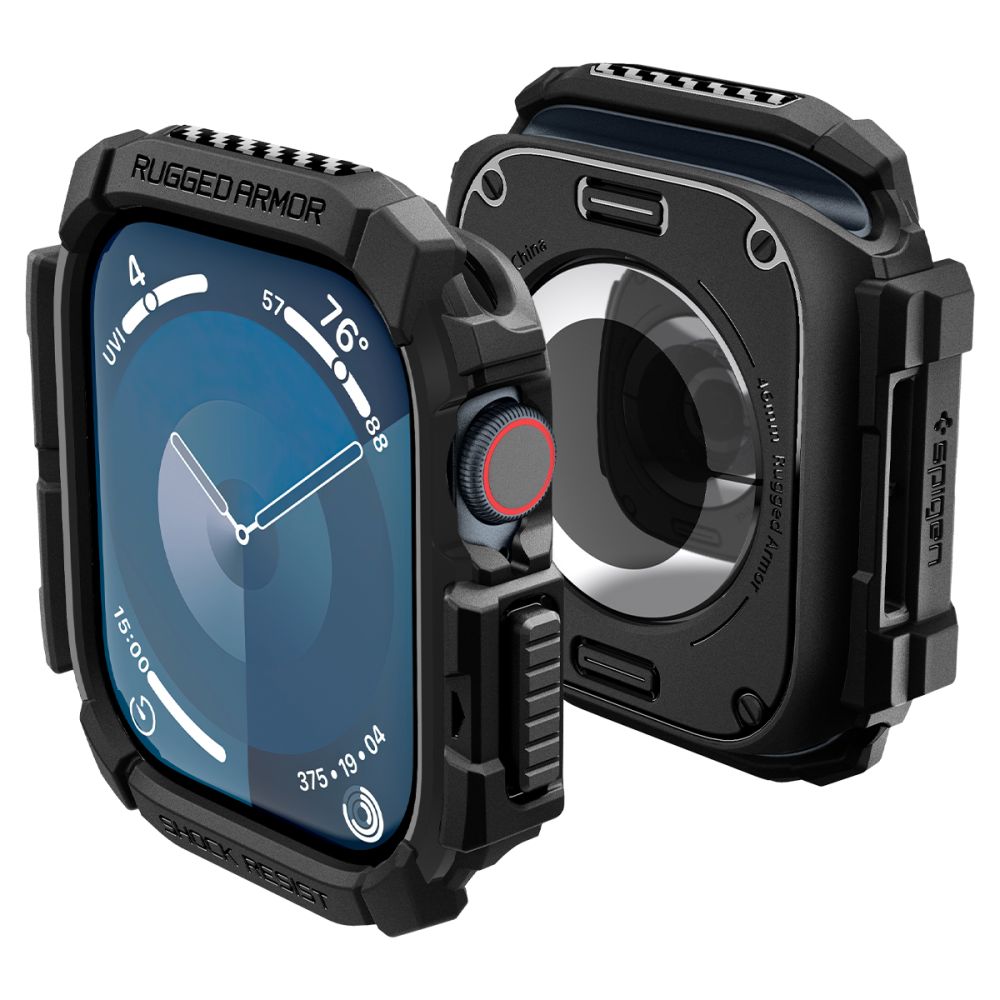SPIGEN RUGGED ARMOR HÜLLE FÜR APPLE WATCH 10 (46 MM) MATTE SCHWARZ