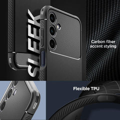 SPIGEN RUGGED ARMOR HÜLLE GALAXY A25 5G MATTE SCHWARZ