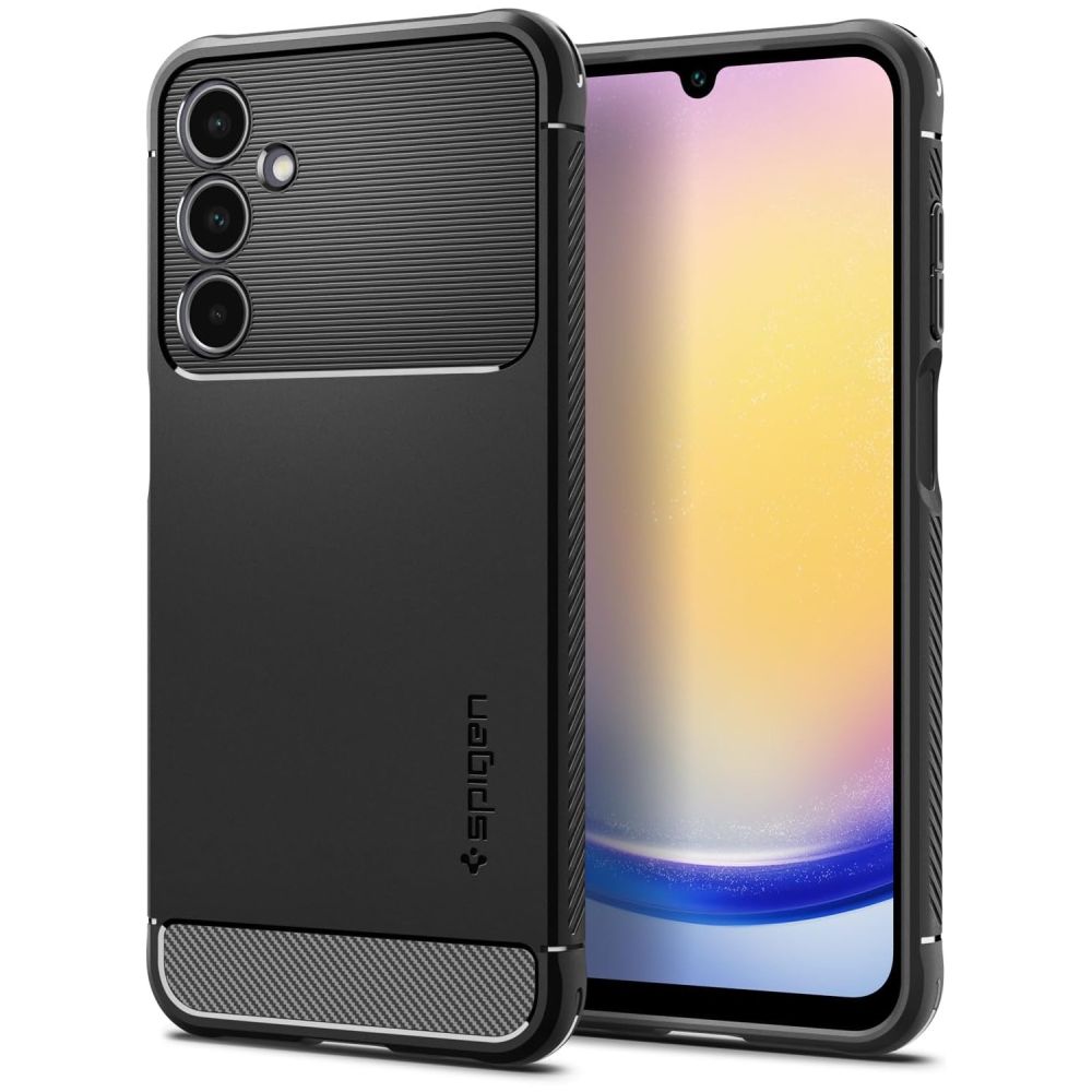 SPIGEN RUGGED ARMOR HÜLLE GALAXY A25 5G MATTE SCHWARZ