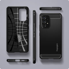SPIGEN RUGGED ARMOR HÜLLE GALAXY A53 5G MATTE SCHWARZ