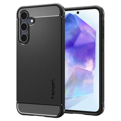 SPIGEN RUGGED ARMOR HÜLLE GALAXY A55 5G MATTE SCHWARZ