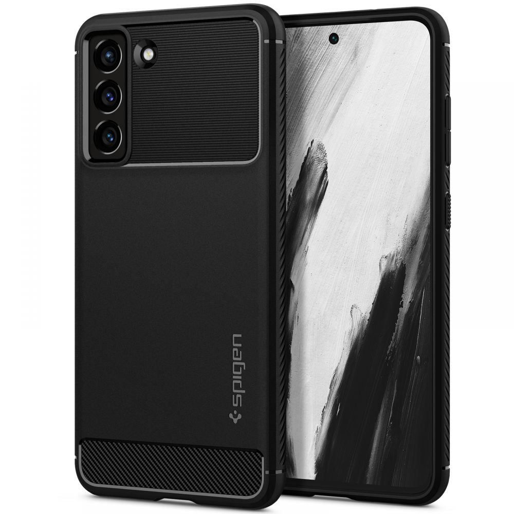 SPIGEN RUGGED ARMOR HÜLLE GALAXY S21 FE MATTE SCHWARZ
