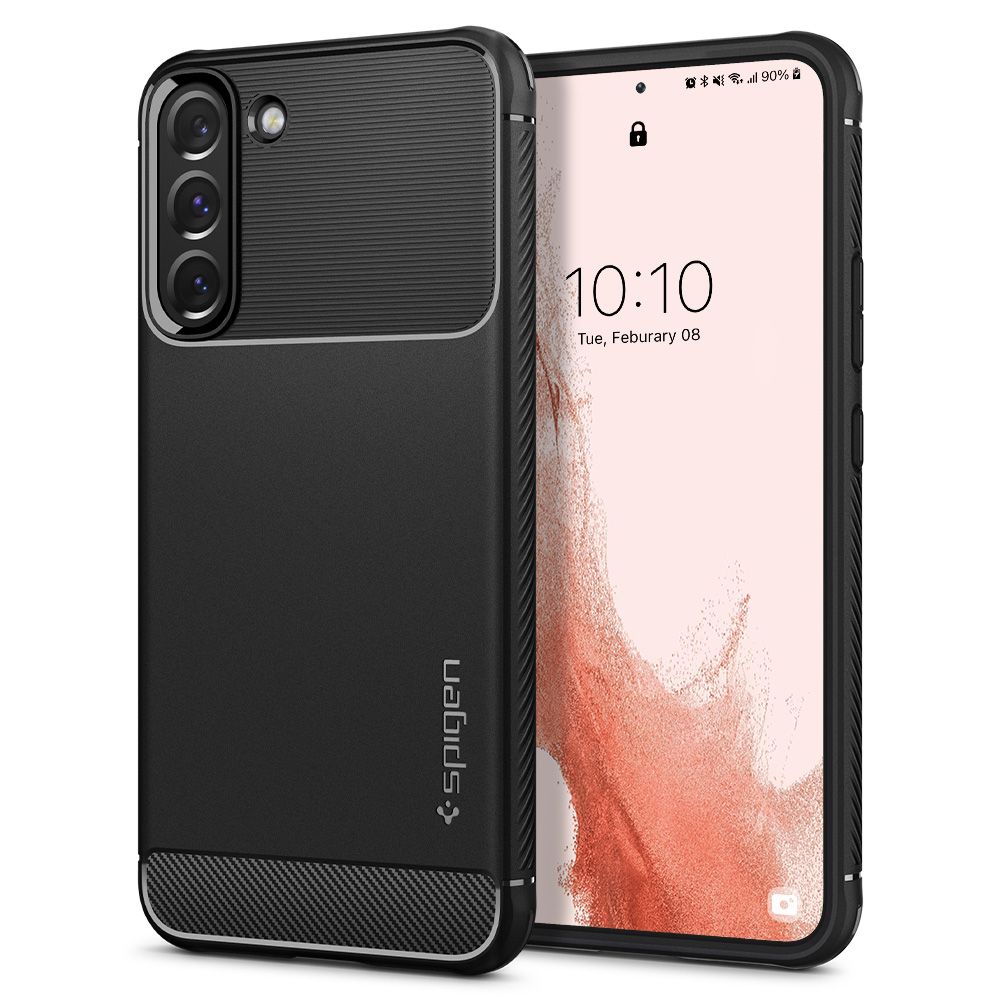 SPIGEN RUGGED ARMOR HÜLLE GALAXY S22 MATTE SCHWARZ
