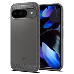 HÜLLE FÜR GOOGLE PIXEL 9 / 9 PRO SPIGEN RUGGED ARMOR MARMOR GRAU