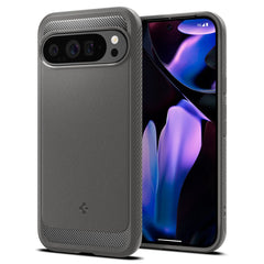 HÜLLE FÜR GOOGLE PIXEL 9 PRO XL SPIGEN RUGGED ARMOR MARMOR GRAU
