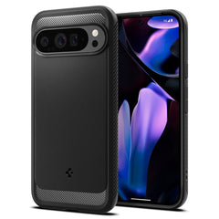 HÜLLE FÜR GOOGLE PIXEL 9 PRO XL SPIGEN RUGGED ARMOR MATTE SCHWARZ