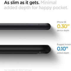 SPIGEN RUGGED ARMOR HÜLLE IPHONE SE 2020 / SE 2022 SCHWARZ