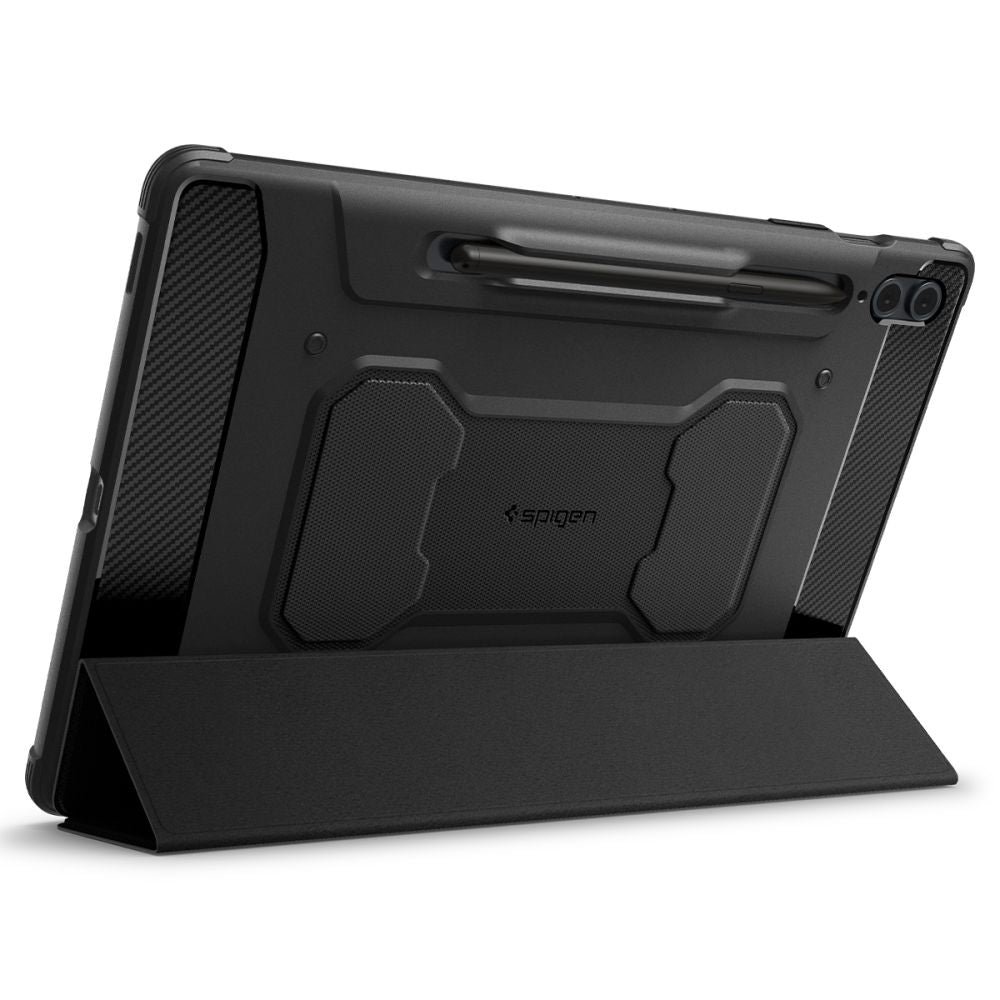 SCHUTZHÜLLE / HÜLLE FÜR SAMSUNG GALAXY TAB S9 FE+ PLUS 12.4 X610 / X616B SPIGEN RUGGED ARMOR "PRO" SCHWARZ