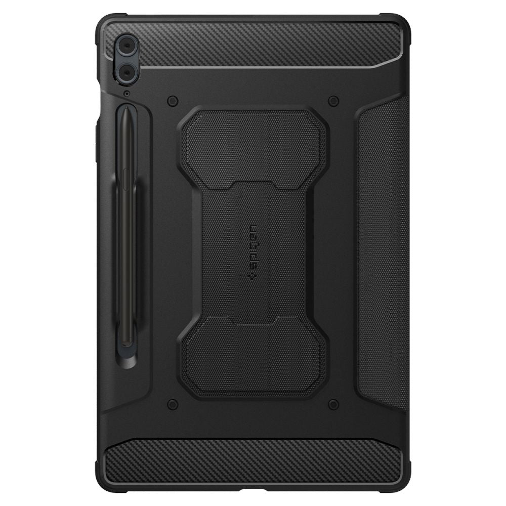 SCHUTZHÜLLE / HÜLLE FÜR SAMSUNG GALAXY TAB S9 FE+ PLUS 12.4 X610 / X616B SPIGEN RUGGED ARMOR "PRO" SCHWARZ