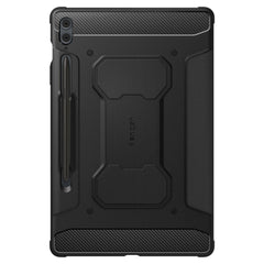 SCHUTZHÜLLE / HÜLLE FÜR SAMSUNG GALAXY TAB S9 FE+ PLUS 12.4 X610 / X616B SPIGEN RUGGED ARMOR "PRO" SCHWARZ