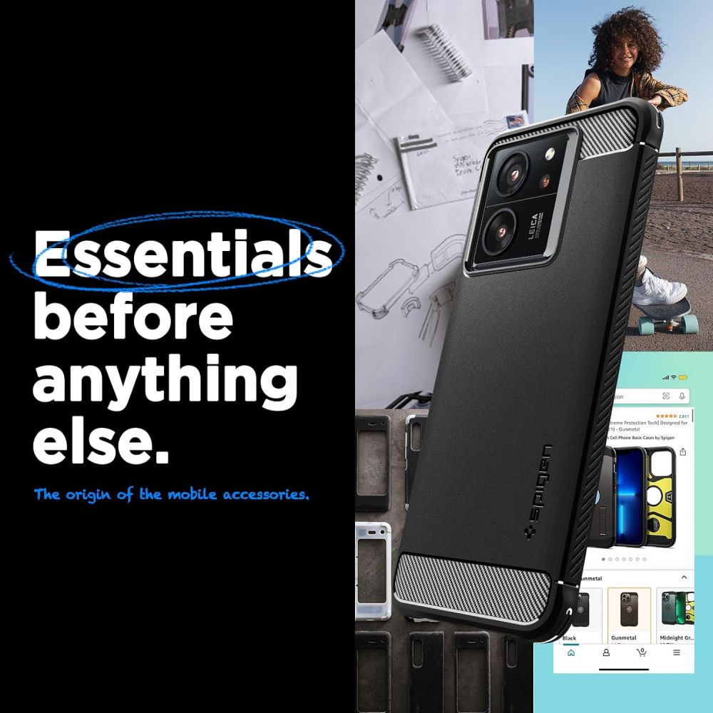 SPIGEN RUGGED ARMOR HÜLLE XIAOMI 13T / 13T PRO MATTE SCHWARZ