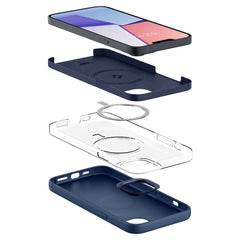 SPIGEN SILIKONHÜLLE FIT MAG MAGSAFE IPHONE 14 PLUS NAVY BLAU