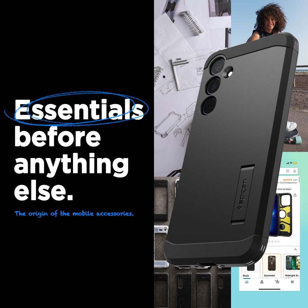 SPIGEN TOUGH ARMOR HÜLLE GALAXY A35 5G SCHWARZ