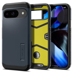 SPIGEN TOUGH ARMOR HÜLLE FÜR GOOGLE PIXEL 9 / 9 PRO METALL GRAU