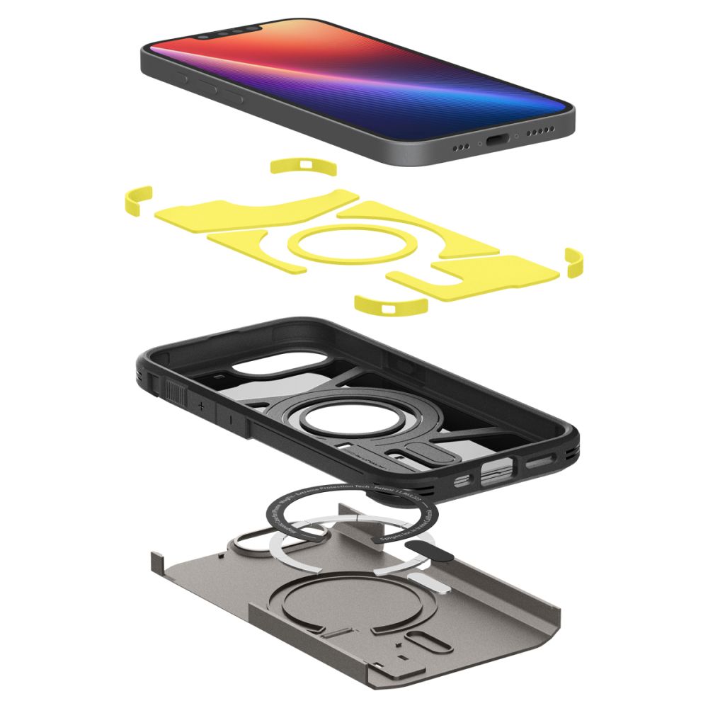 SPIGEN TOUGH ARMOR MAG MAGSAFE IPHONE 16E GUNMETAL HÜLLE