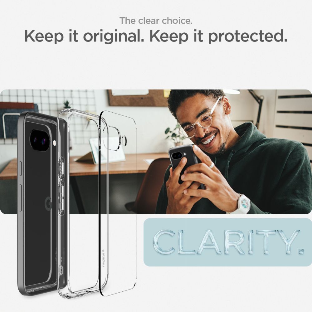 SPIGEN ULTRA HYBRID HÜLLE GOOGLE PIXEL 9A KRISTALLKLAR