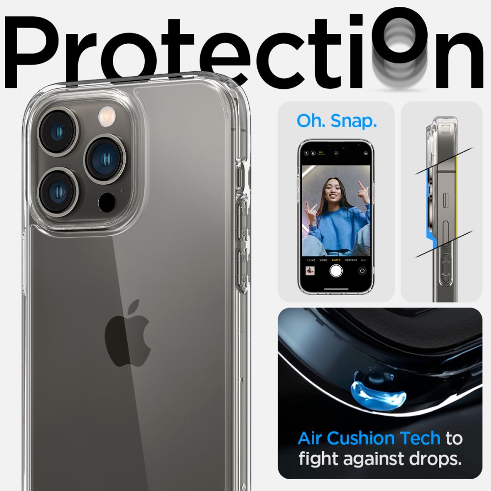 SPIGEN ULTRA HYBRID HÜLLE IPHONE 14 PRO MAX KRISTALLKLAR