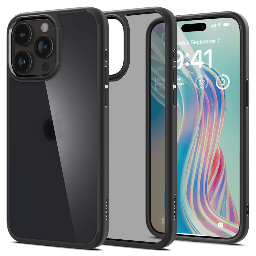 SPIGEN ULTRA HYBRID HÜLLE IPHONE 15 PRO FROST SCHWARZ