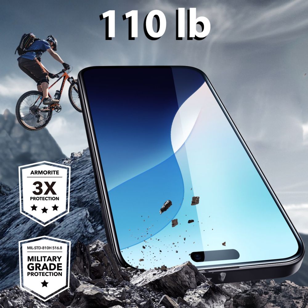 ESR ARMORITE IPHONE 16 PRO MAX SCHWARZ gehärtetes Glas
